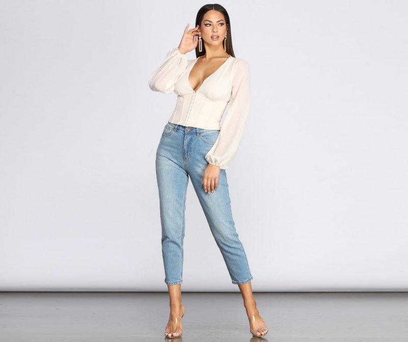 TableClothsUs Stay Chic Corset Blouse