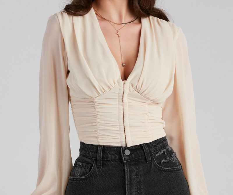 TableClothsUs Hooked On Fashion Chiffon Corset Top