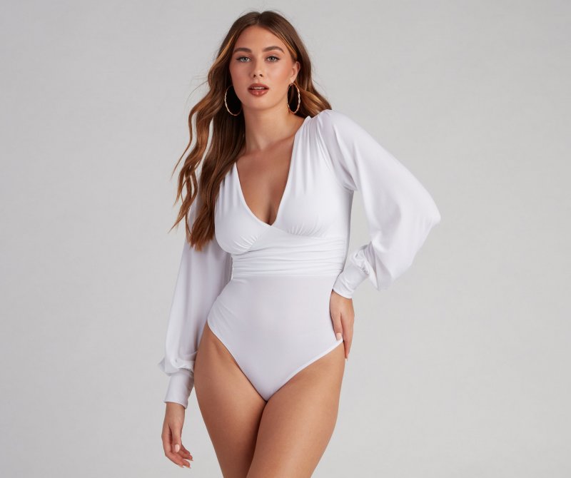 TableClothsUs Bring The Drama Puff Sleeve Bodysuit