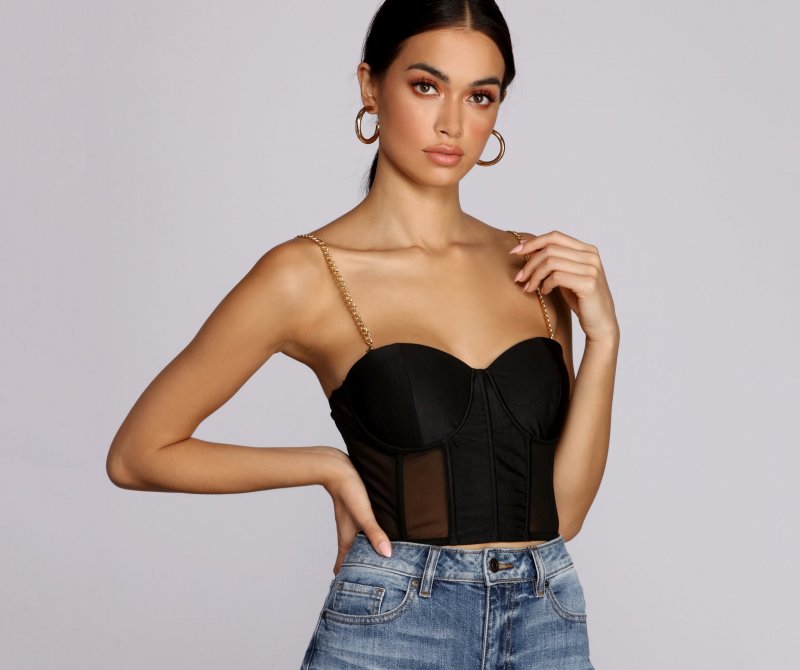 TableClothsUs Off The Chain Mesh Bustier