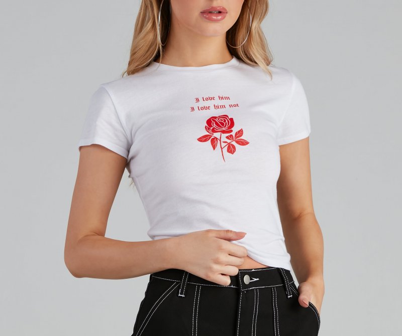 TableClothsUs I Love Him, I Love Him Not Graphic Tee