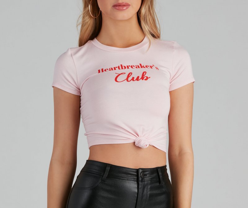 TableClothsUs Join The Club Crop Graphic Tee