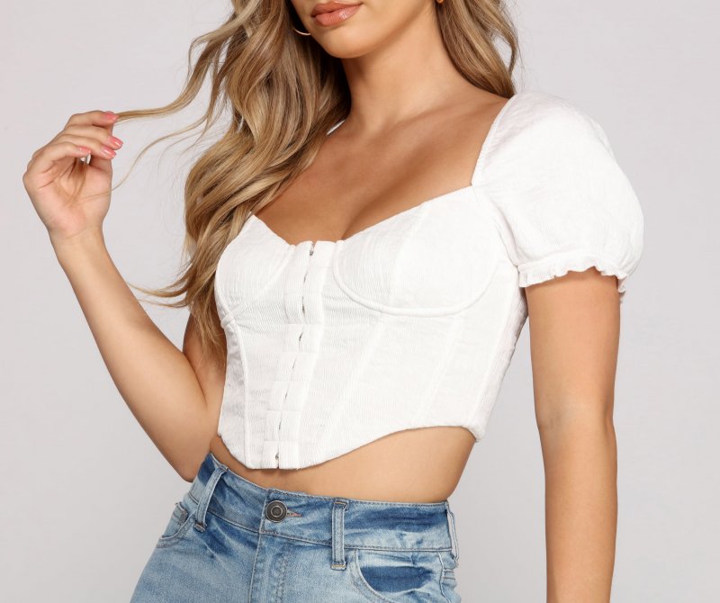 TableClothsUs Absolutely Adorable Corset Crop Top