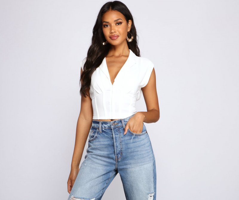 TableClothsUs Preppy And Chic Crop Top