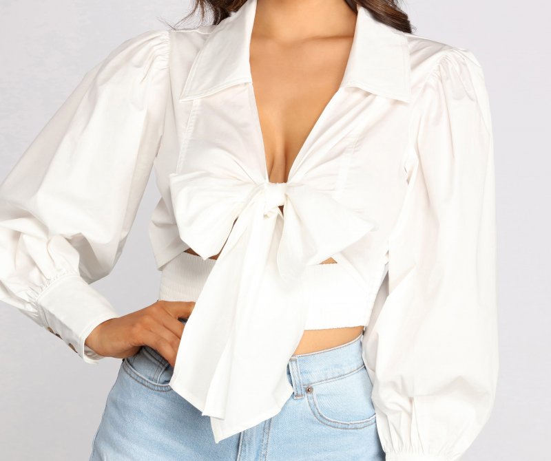 TableClothsUs Classic Convertible Cropped Blouse