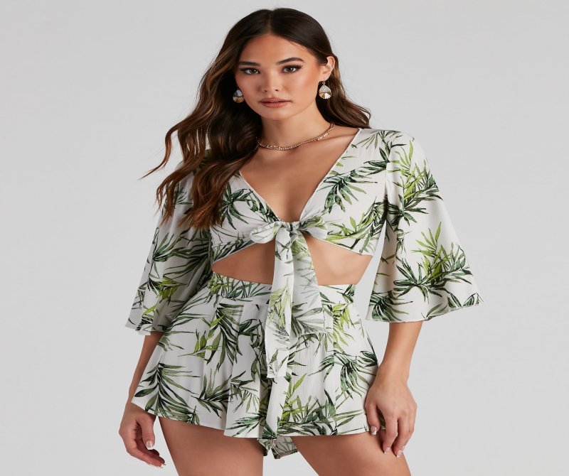 TableClothsUs Life's A Breeze Kimono Tie-Front Top