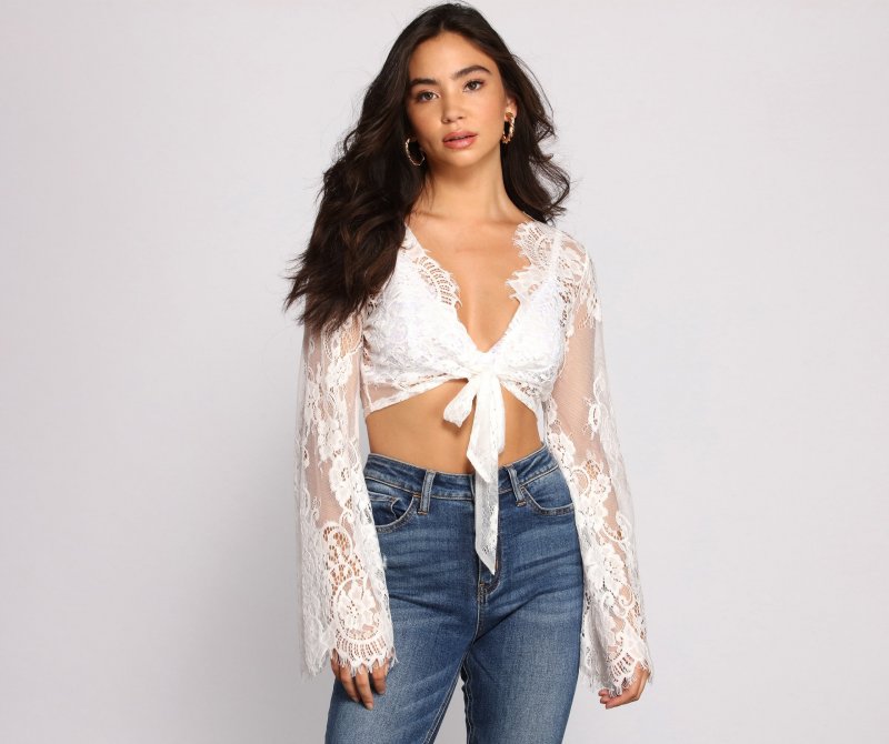 TableClothsUs Stunning Sheer Lace Top