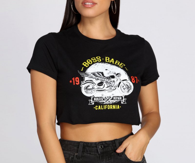 TableClothsUs Boss Babe Moto T-Shirt