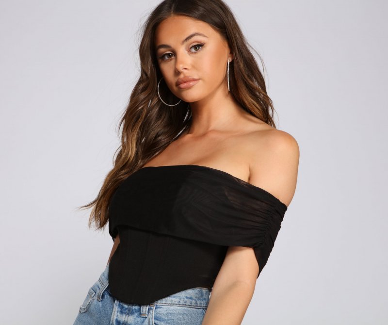 TableClothsUs Picture Perfect Off The Shoulder Bustier