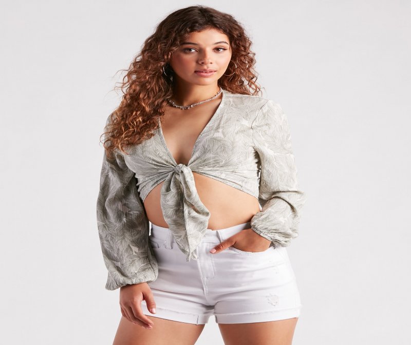 TableClothsUs Breezy Beach Babe Tie-Front Top