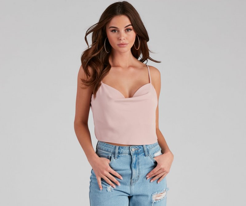 TableClothsUs Class Act Cowl Neck Cami Top