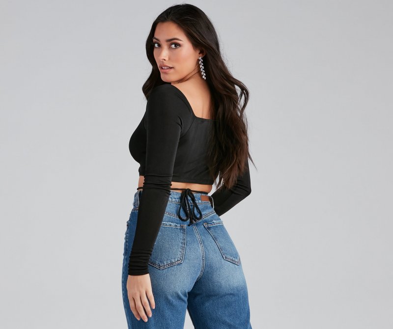 TableClothsUs Your Moment Slinky Wrap Crop Top