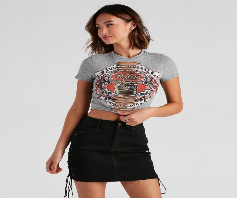 TableClothsUs Ride Or Die Moto Graphic Slash Tee