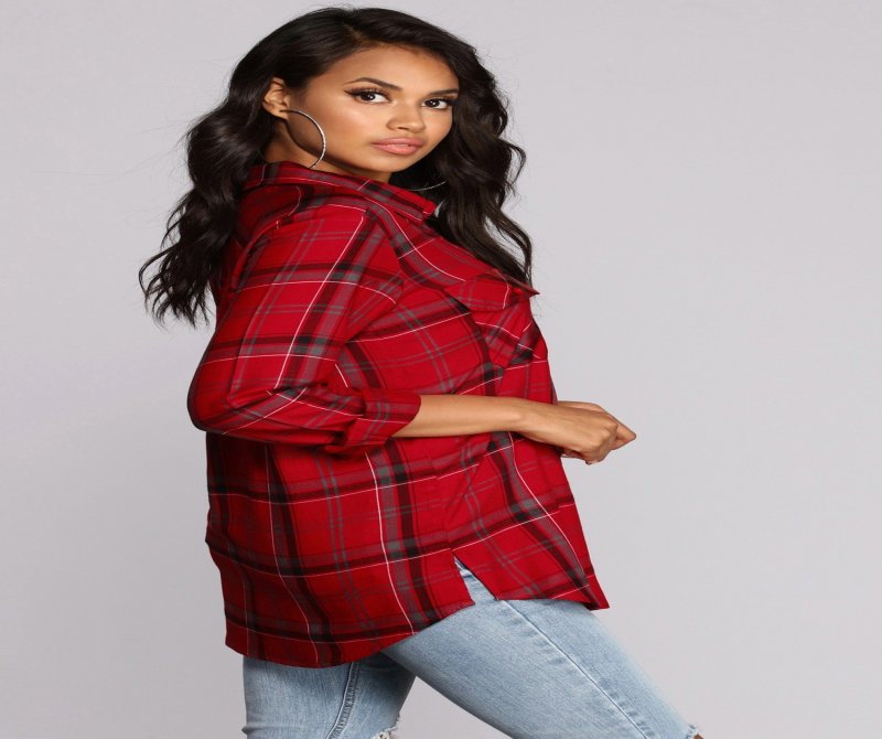 TableClothsUs Perfectly Plaid Button Up Top